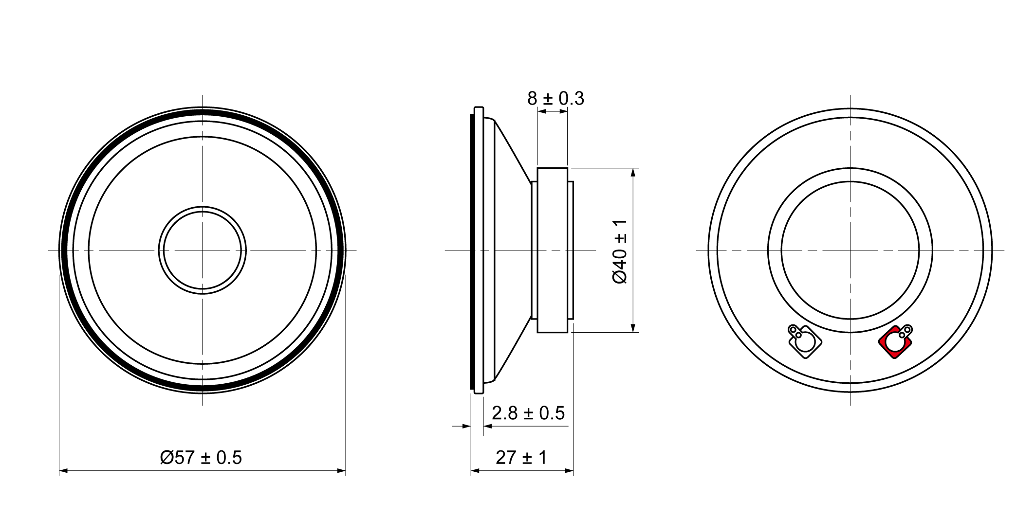 OSS37-57-27A4.0W4 Mechanical Drawing